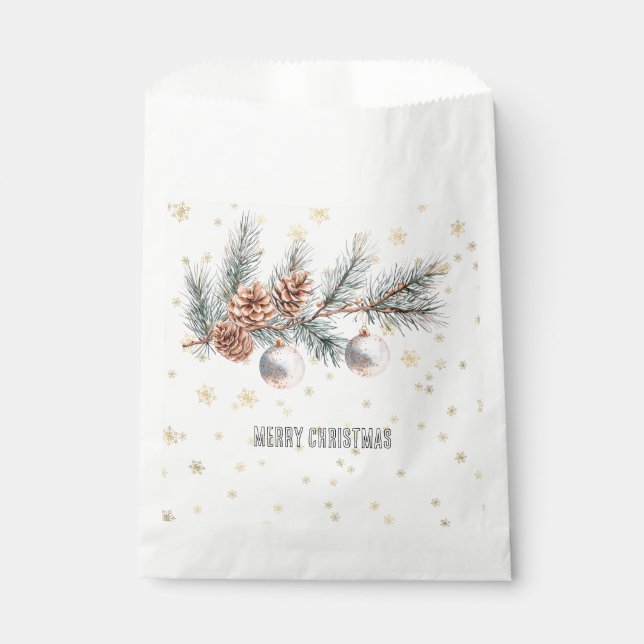Bolsa De Papel Christmas Tree Pine Cones Ornaments   (Anverso)