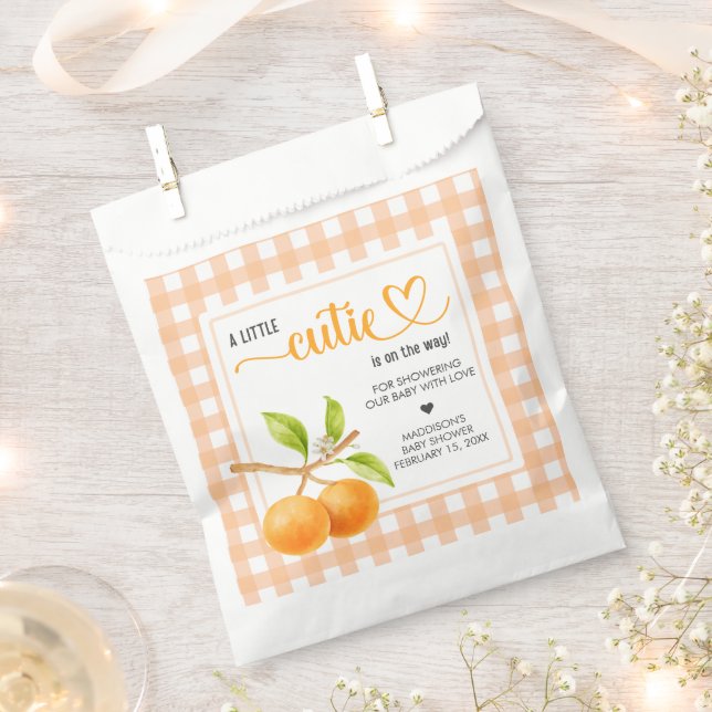 Bolsa De Papel Chubasquero de bebé en naranja (Cortado)