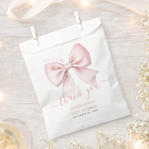 Bolsa De Papel Chupete de bebé Rosa Es una niña Gracias
