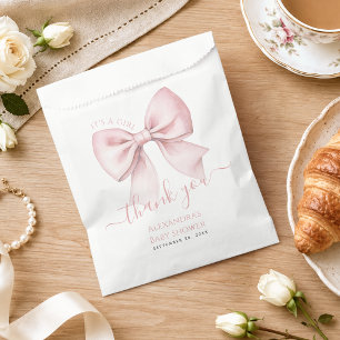 Bolsa De Papel Chupete de bebé Rosa Es una niña Gracias