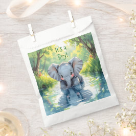 Bolsa De Papel Chupete de Elefante para Baby Shower