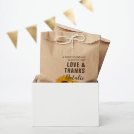 Bolsa De Papel Chupinada de Amor y Agradecimiento con Girasoles R