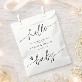 Bolsa De Papel Chupito de bebé con letra elegante moderna