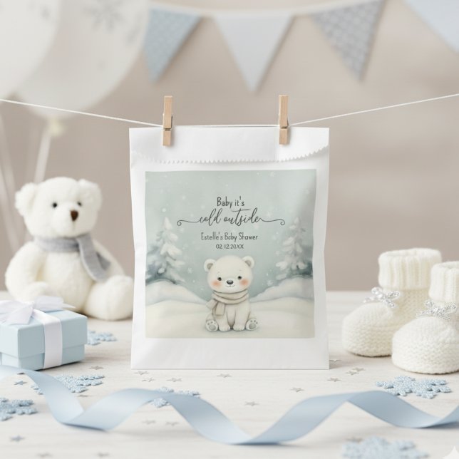Bolsa De Papel Chupito de bebé neutro de invierno afuera (Subido por el creador)