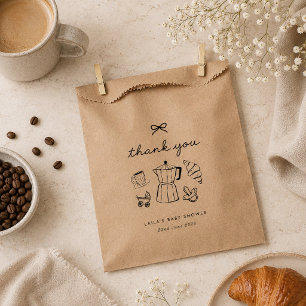 Bolsa De Papel Chupito de café en casa Baby Shower