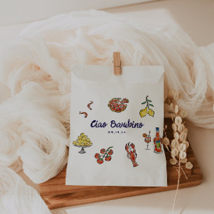 Bolsa De Papel Ciao Bambino Italiano Mediterráneo Baby Shower