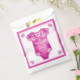 Bolsa De Papel Cielito Lindo rosa caliente Gracias niña ducha