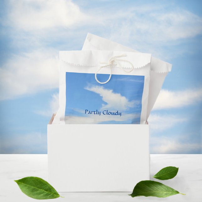 Bolsa De Papel Cielo azul y Personalizable de nube blanca (Subido por el creador)