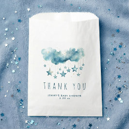 Bolsa De Papel Cielo estelar azul y nubes onduladas gracias