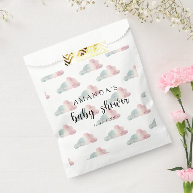 Bolsa De Papel Cielos acuarelas - Baby Shower (Sellado)
