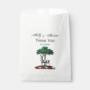 Bolsa De Papel Ciervo Venado junto a Árbol Emblema de la Cresta H