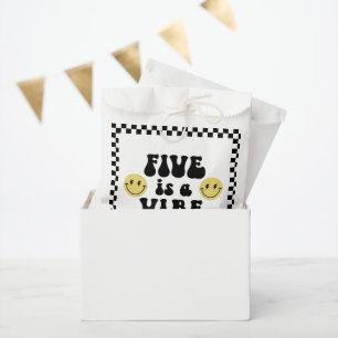 Bolsa De Papel Cinco es un Vibe   Boys Happy Face 5º cumpleaños