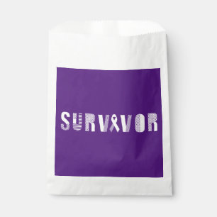 Bolsa De Papel Cinta de sobrevivientes de Cáncer Inspirador Motiv