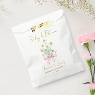 Bolsa De Papel Cinta   Semillas de Manzanilla Baby Shower