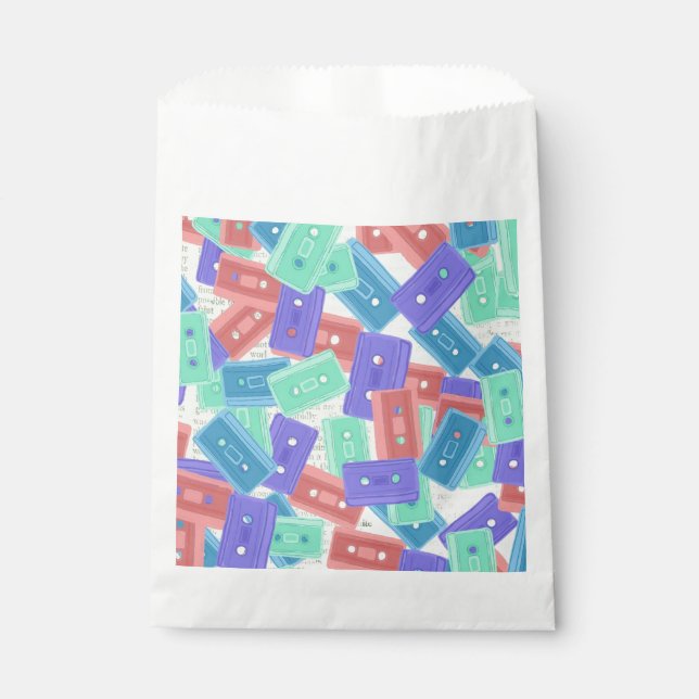 Bolsa De Papel Cintas Pastel Cassette - Música estética de los añ (Anverso)