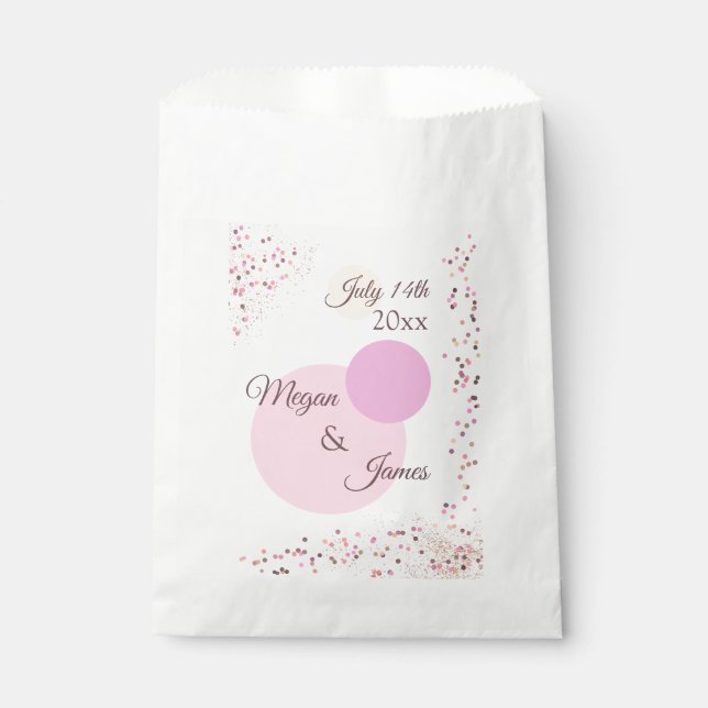 Bolsa De Papel Círculos confetti rosados (Anverso)