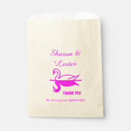 Bolsa De Papel Cisnes de Fuschia