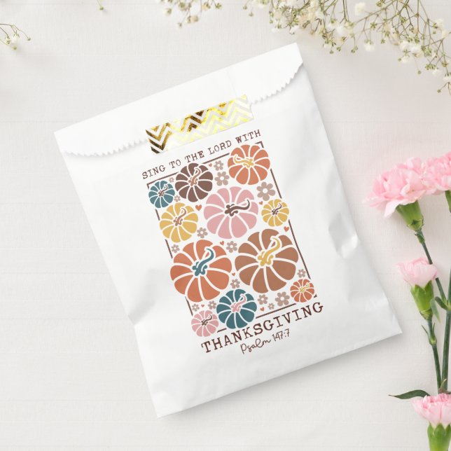 Bolsa De Papel Cita cristiana de Acción de Gracias (Sellado)