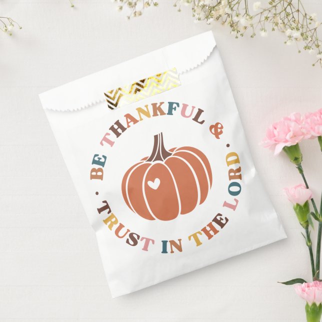 Bolsa De Papel Cita cristiana de Acción de Gracias (Sellado)