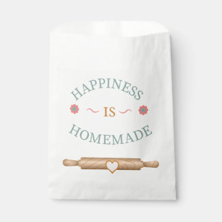 Bolsa De Papel Cita de felicidad linda es casera de repostería