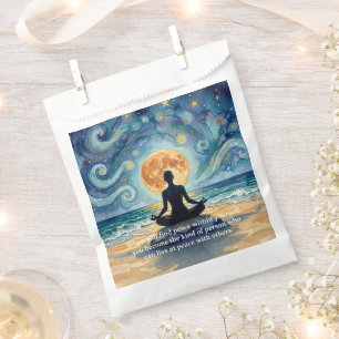 Bolsa De Papel Citas de Yoga Meditación Cielo Nocturno Estrellado