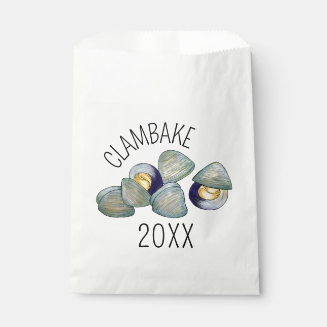 Bolsa De Papel Clama Clambake Rhode Island New England Marisco (Anverso)