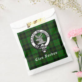 Bolsa De Papel Clan Forbes Tartán y placa Escudo