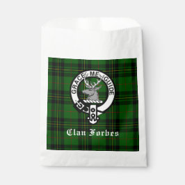 Bolsa De Papel Clan Forbes Tartán y placa Escudo