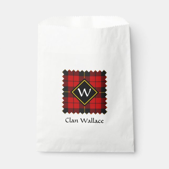 Bolsa De Papel Clan Wallace Tartan Favor Bag (Anverso)
