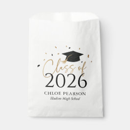Bolsa De Papel Clase de 2026 Graduación con Confeti