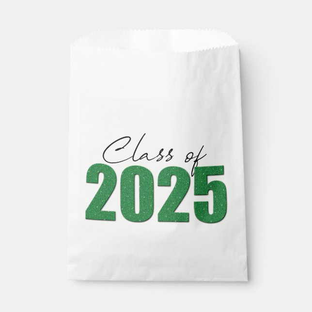 Bolsa De Papel Clase Purpurina verde de 2025 (Anverso)