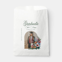Bolsa De Papel Clásica foto de jardín de flores de graduación