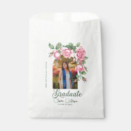 Bolsa De Papel Clásica foto de jardín de flores de rosa de gradua