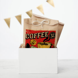 Bolsa De Papel Clásica recepción de fondo rústico vintage rojo