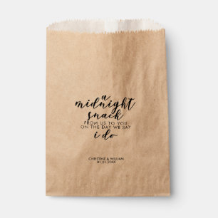 Bolsa De Papel Clásico elegante negro Boda de aperitivos medianoc