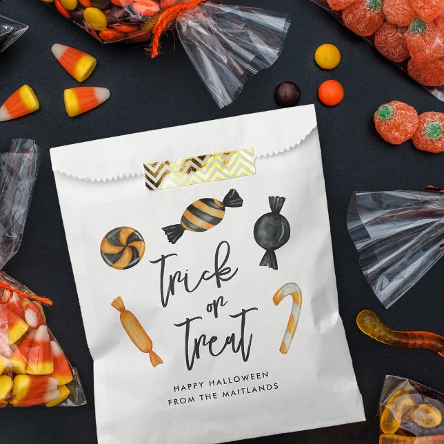 Bolsa De Papel Clásico truco o truco de dulces de Halloween (Subido por el creador)