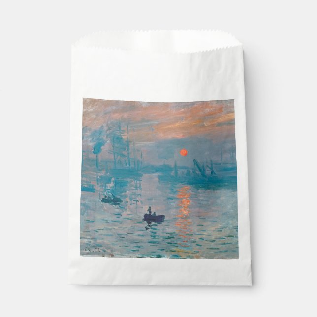 Bolsa De Papel Claude Monet Impresión Amanecer Francés (Anverso)