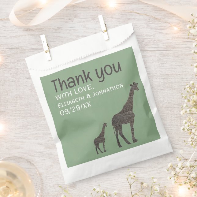 Bolsa De Papel Clay Safari Giraffe, Boda ruso (Cortado)