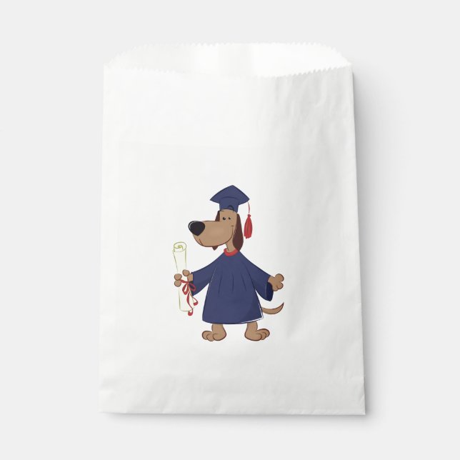 Bolsa De Papel Clíparte de perros graduados (Anverso)