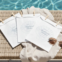 Bolsa De Papel Coastal Blue Seashell Bachelorette