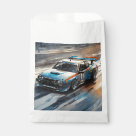 Bolsa De Papel Coche de Carreras azul deportivo