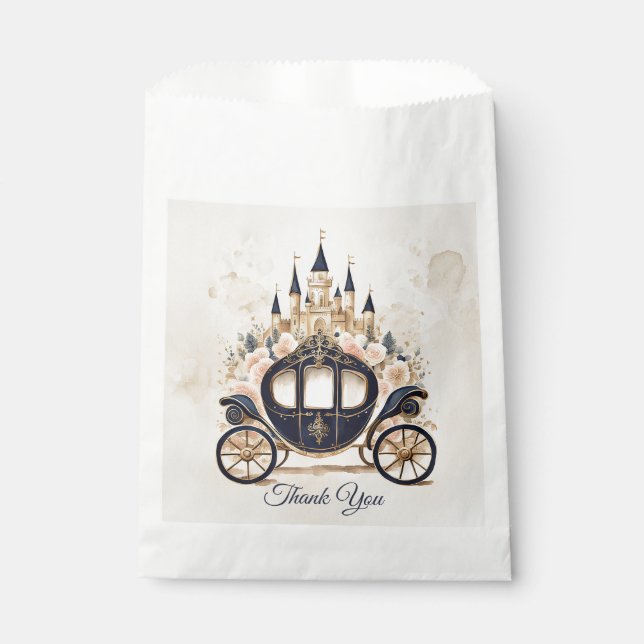 Bolsa De Papel Coche de Cuento de Hadas y Castillo (Anverso)