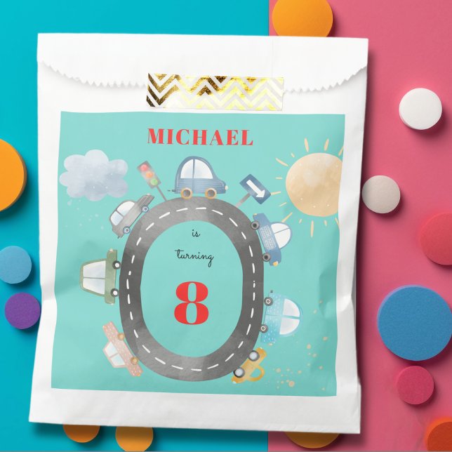 Bolsa De Papel Coches y vehículos en el cumpleaños del chico de l (Subido por el creador)