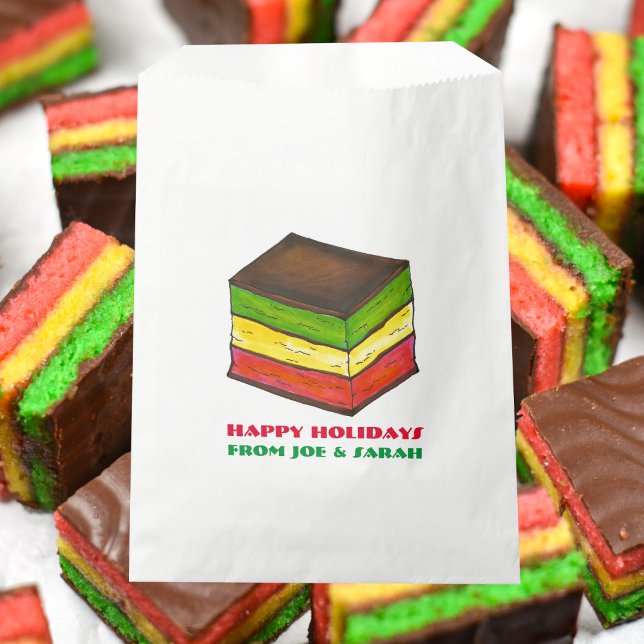Bolsa De Papel Cocina italiana de arcoiris 7 Navidades de capa (Italian Rainbow Favor Bag)
