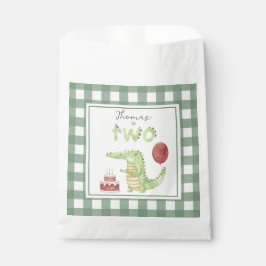 Bolsa De Papel Cocodrilo acuarela 2º cumpleaños