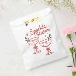 Bolsa De Papel Cócteles de Navidad Brillan la Temporada 