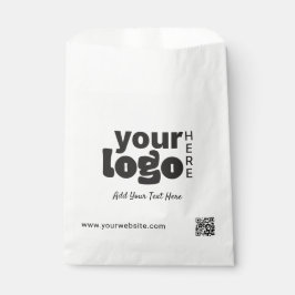 Bolsa De Papel Código Qr Aquí Tu Logotipo Moderno Mínimo Simple