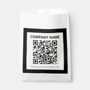 Bolsa De Papel Código QR editable y diseño personalizable simple
