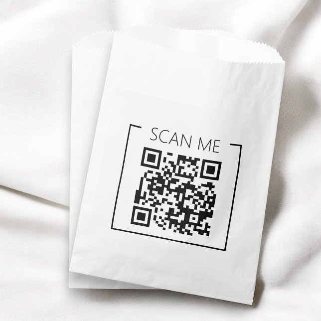 Bolsa De Papel Código QR minimalista Escaneame Negocio (Subido por el creador)