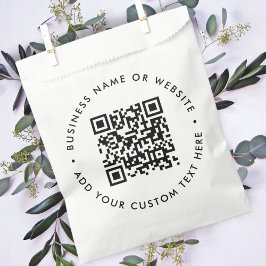 Bolsa De Papel Código QR | Negocio Minimalista Limpiar blanco sim
